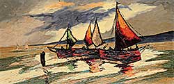 #456 ~ Kovacs - Untitled - Fishing Boats at Dock