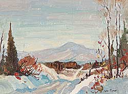 #409 ~ Byrne - Untitled - Winter Road to the Mountains