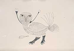 #440 ~ Inuit - Untitled - Owl with Fish  #30/50