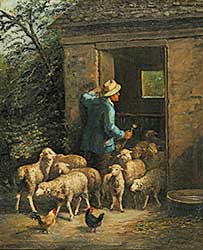 #757 ~ Jacque - Untitled - Shepherd and his Flock