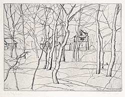 #42 ~ FitzGerald - Trees and Houses, Winter  #11/25