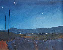 #76 ~ McInnis - Untitled - Buffalo in Moonlight