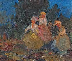 #86 ~ Perrigard - Three Girls at a Picnic