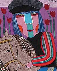 #535 ~ Kupczynski - Untitled - Fanciful Girl with Horse