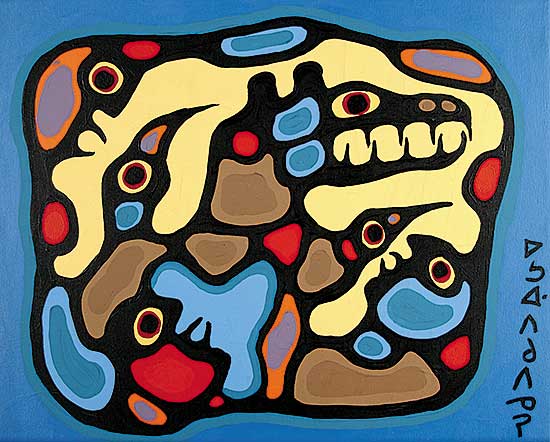 #82 ~ Morrisseau - Untitled - Bear and Figures