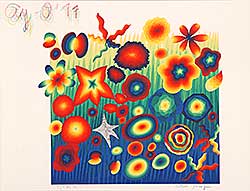 #3 ~ Ay-o - Untitled - Abstract Flowers  #Artist Proof