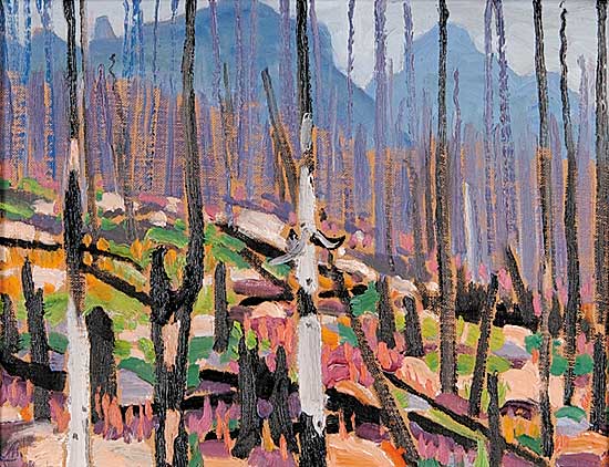 #73 ~ Kerr - Fireweed and Burnt Timber, Storm Mountain, No. 1
