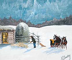 #413 ~ Beaudry - Untitled - Getting Hay for The Horses