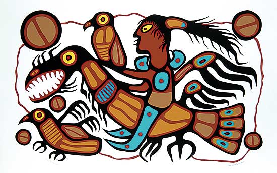 #891 ~ Morrisseau - Flying to the Summit  #45/87