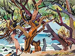 #471 ~ Kerr - Rugged Trees, Maui Beach