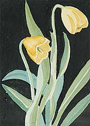 #825 ~ Brown - Untitled - Yellow Tulip