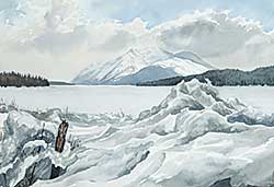 #856 ~ Guzman-Schwartz - Maligne Lake With Snowdrifts