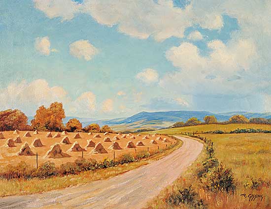 #50 ~ Gissing - Untitled - The Stooks by the Road