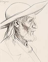 #65 ~ Legros - Untitled - A Bearded Old Man With A Hat