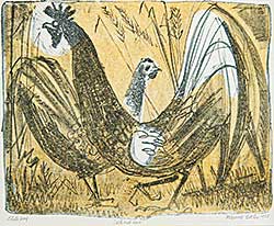 #407 ~ Bates - Cock and Hen  #artist's proof