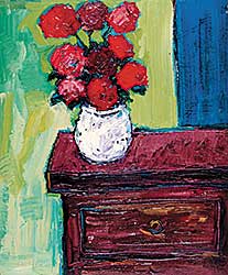 #467 ~ Jovanetic - Red Roses in a White vase