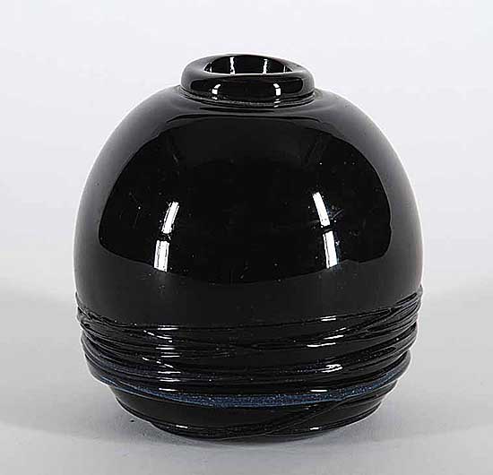#80 ~ School - Untitled - Small Black Vase