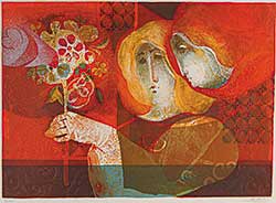 #2 ~ Alvar - Untitled - Two Women with Flowers  #42/150