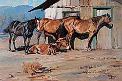 #215 ~ King - Untitled - Horses at the Barn