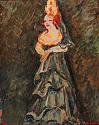 #411 ~ Bret - Untitled - Woman in Gown with Headpiece
