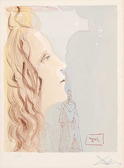 #653 ~ Dali - Untitled - Woman and Royal Figure  #E.A.