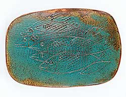 #317 ~ Lindoe - Untitled - Fish Platter