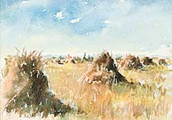 #842 ~ Vallee - Untitled - Stooks in the Field