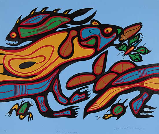 #371 ~ Morrisseau - Otter and Other Life Forms  #15/41