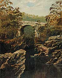 #726 ~ Ellan - Untitled - Stone Bridge over Rocky Gorge