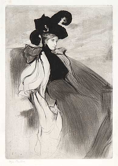 #50 ~ Chahine - Untitled - Lady with Black Hat