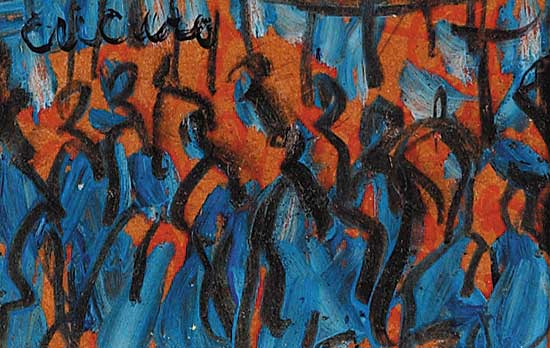 #67 ~ Cucaro - Untitled - Smaller Crowd in Blue
