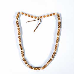 #32 ~ Aller - Untitled - Birch Necklace with Spruce Dye and Wood Beads