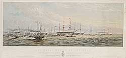 #440 ~ Brierly - The Naval Review at Spithead, Her Majesty The Queen Leading the Fleet to Sea