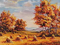 #569 ~ Kittltz - Untitled - Autumn Harvest Scene