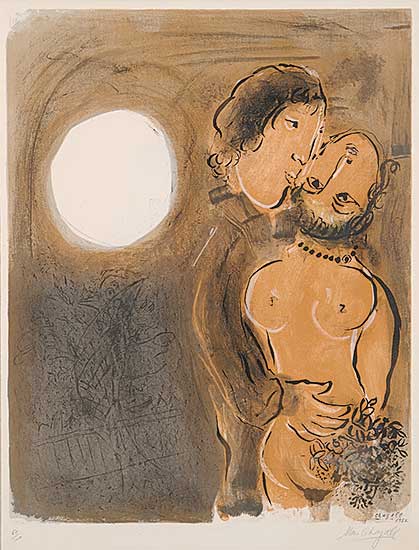 #304 ~ Chagall - Couple en Ocre, Paris  #87/100