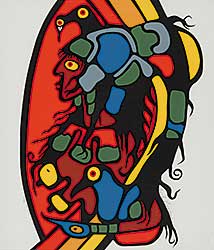#127 ~ Morrisseau - The Woman and The Fly  #43/98