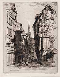 #604 ~ Armington - La Rue St. Romain a Rouen, 3rd state 1 print