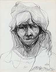 #668 ~ Gould - Old Woman with Rebozo and Huipil