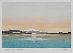#245 ~ Weber - Sunset, Gulf Islands, B.C.  #24/90