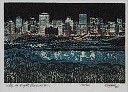 #247 ~ Weber - City by Night, Edmonton  #195/200
