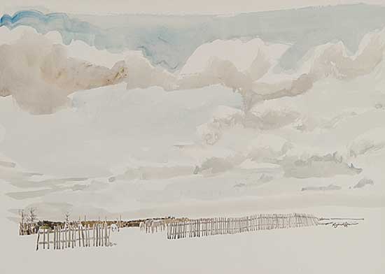 #20 ~ Chow - Four White Horses and Fence