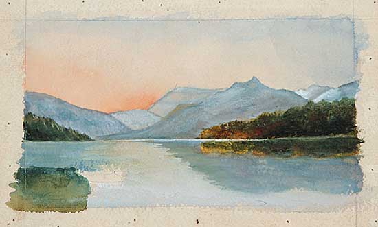 #248 ~ School - Untitled - Sunrise on a Mountain Lake