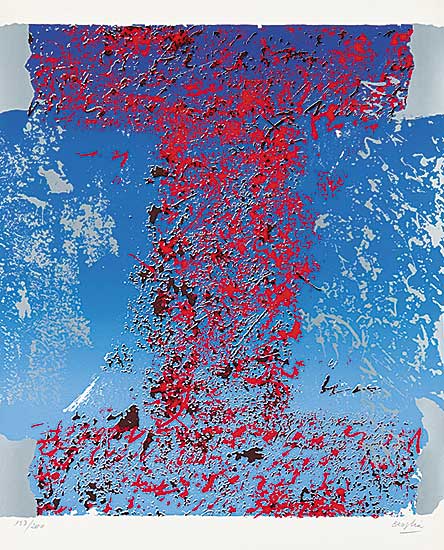 #447 ~ School - Untitled - Red and Blue  #153/200
