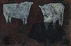 #218 ~ Brochard - Untitled - Three Cows for Rebecca
