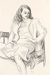#464 ~ Lyman - Seated Woman with Long Hair