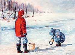 #669 ~ Kubryn - Untitled - Children Fishing