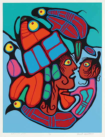 #254 ~ Morrisseau - Mother and Child  #AP