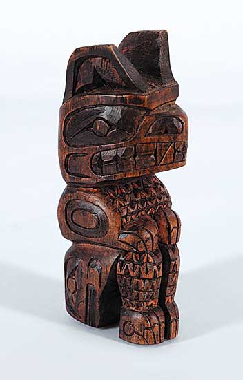 #425 ~ Lande - Untitled - Miniature Bear Totem Pole