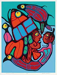 #254 ~ Morrisseau - Mother and Child  #AP
