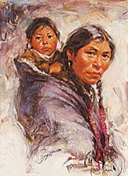 #9 ~ Brown - Untitled - Mother and Child